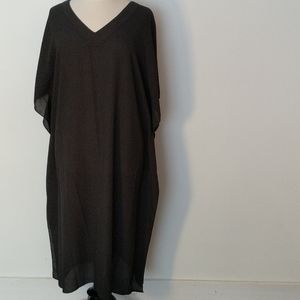 Staycation! Black Crepe Caftan